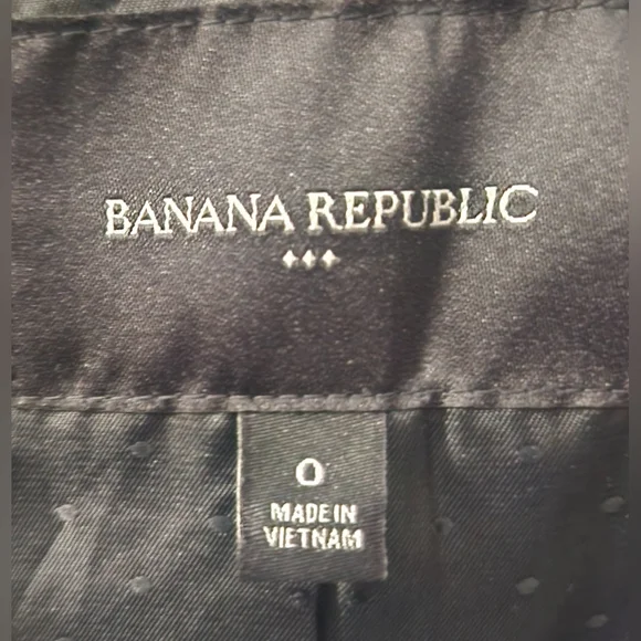 Banana Republic Factory Navy Blue Knit Academy Blazer Size 0 - Picture 3 of 10